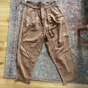 Free People Paper Bag Pant in Rust